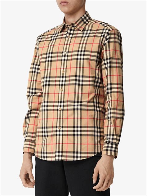 burberry check shirt free shipping|burberry check cotton poplin shirt.